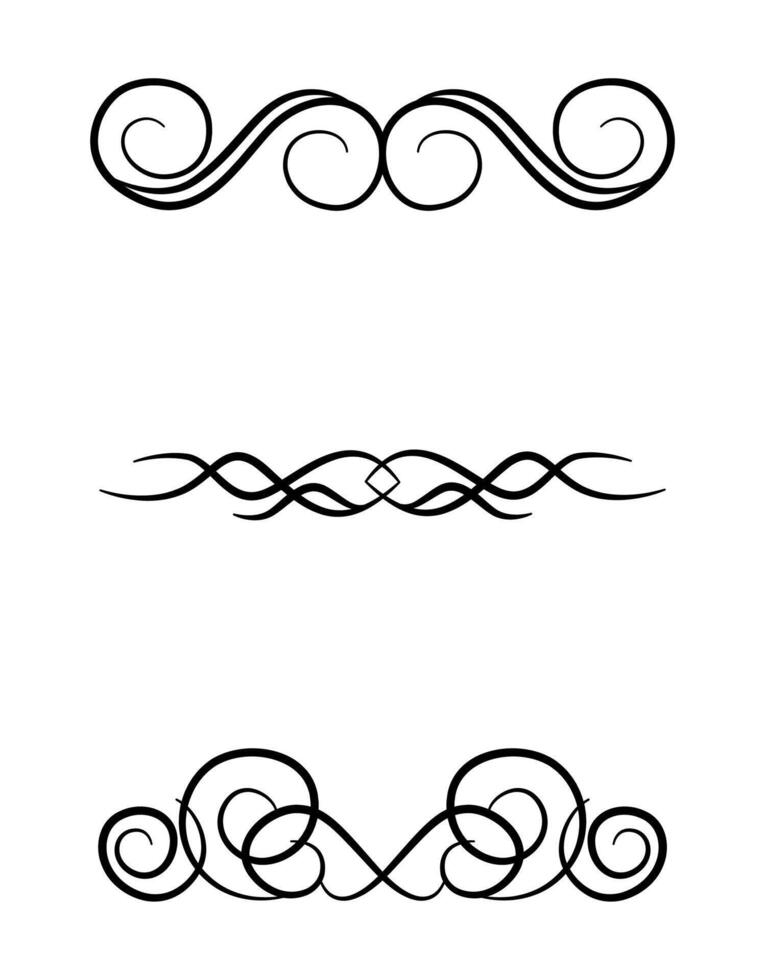 Assorted Divider Collection Template on Black Colour vector