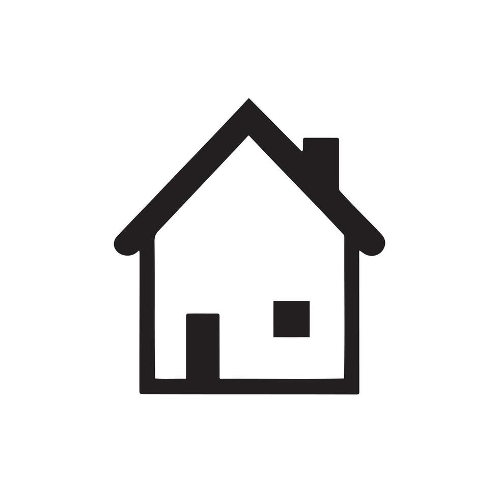 A cool home icon for living silhouette on white background vector