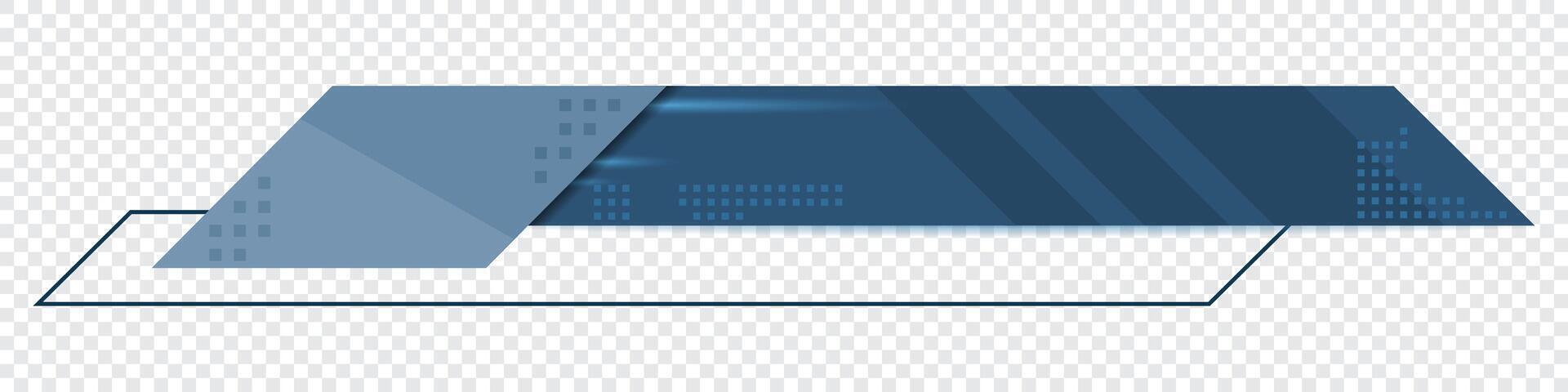 Futuristic design lower third banner. Blue geometric lower third banner template design. headline title. illustration vector