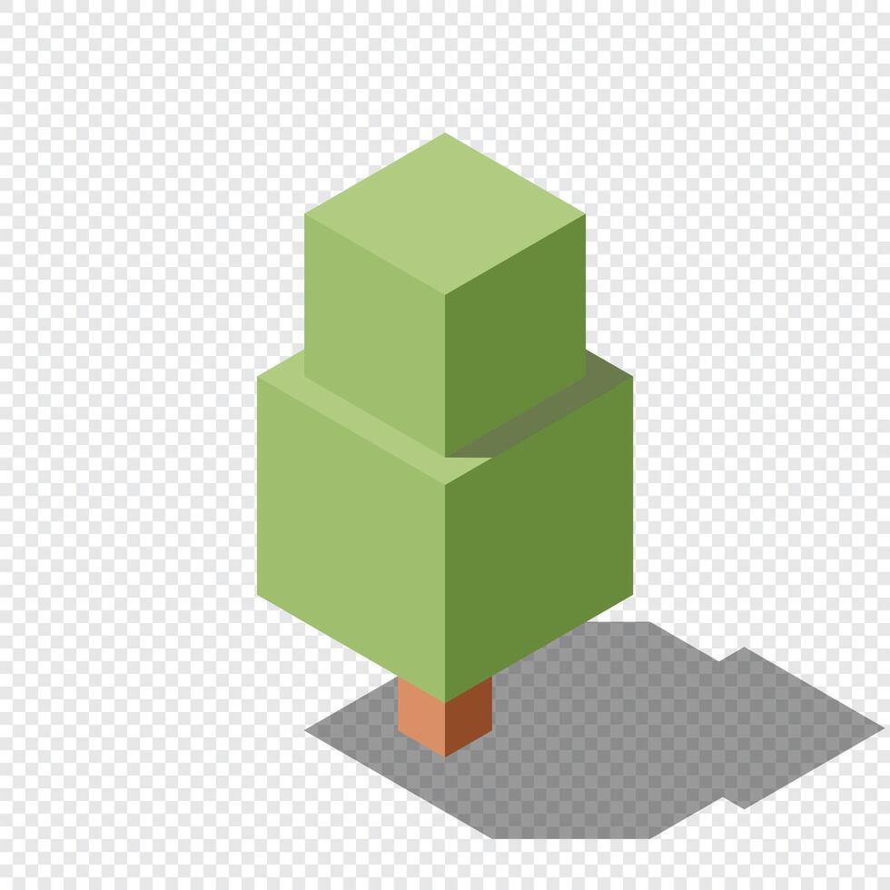 Isometric tree. Tree isometric elements. Isometric tree element for landscape design. Park element vector