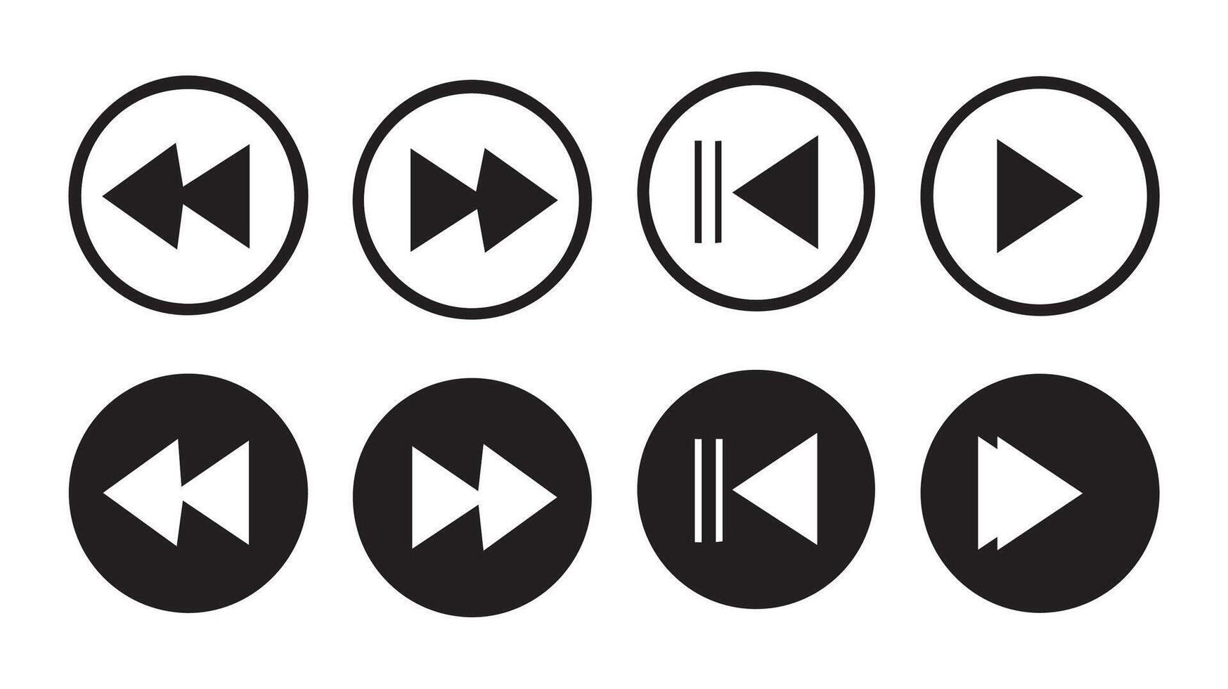 Media player icons. Player button icon. illustration eps 10 vector
