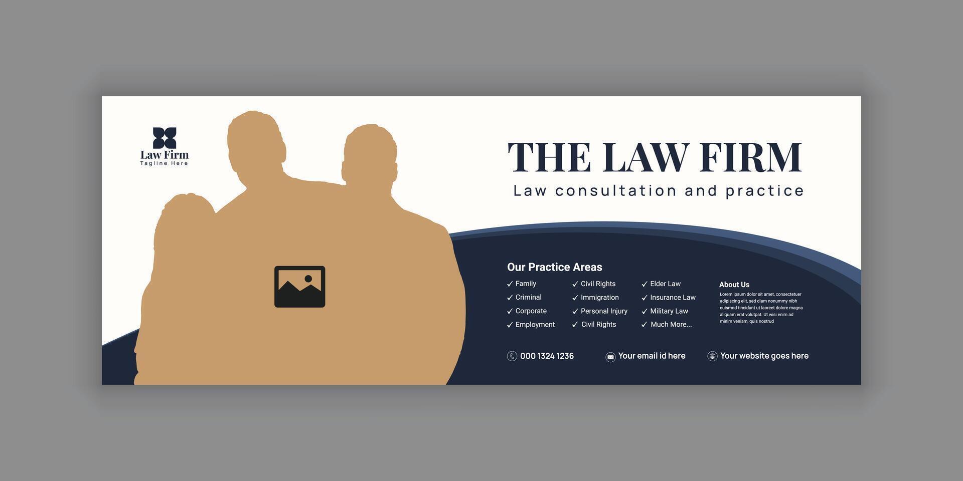 Legal Marketing Social Media Banner and Web Ad Design Layouts vector