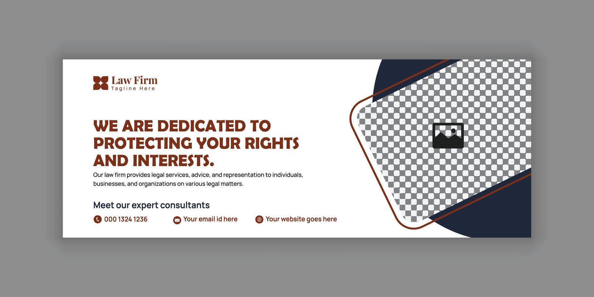 Customizable Law Firm Social Media and Web Banner Templates vector