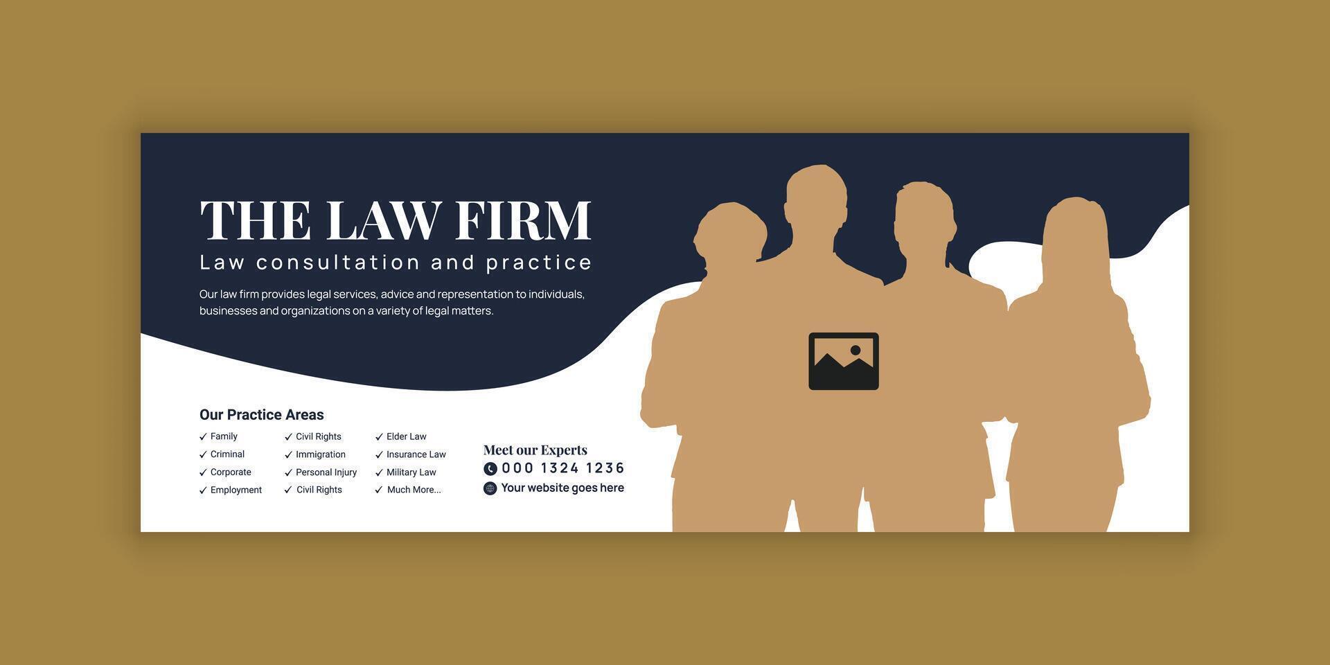 Custom Legal Marketing Social Media Cover and Web Banner Layouts vector