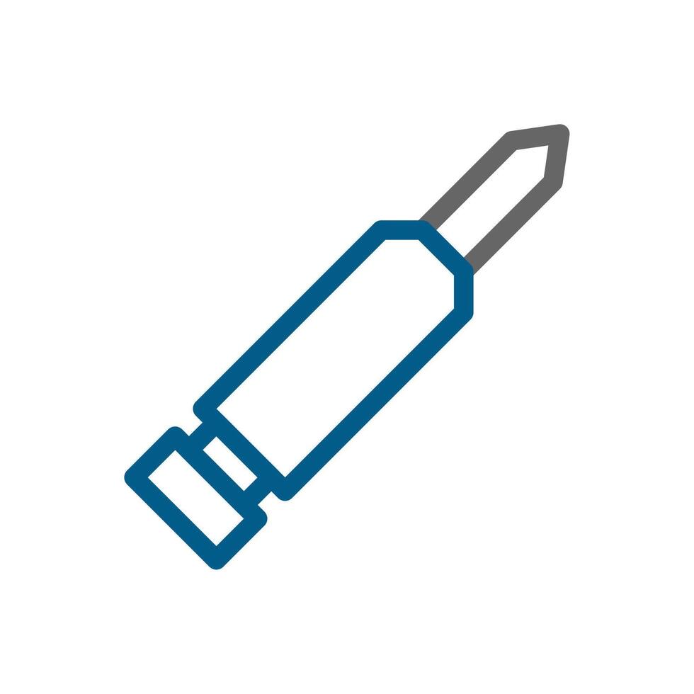 Screwdriver bit icon. Concept of repair, maintenance, and construction. vector