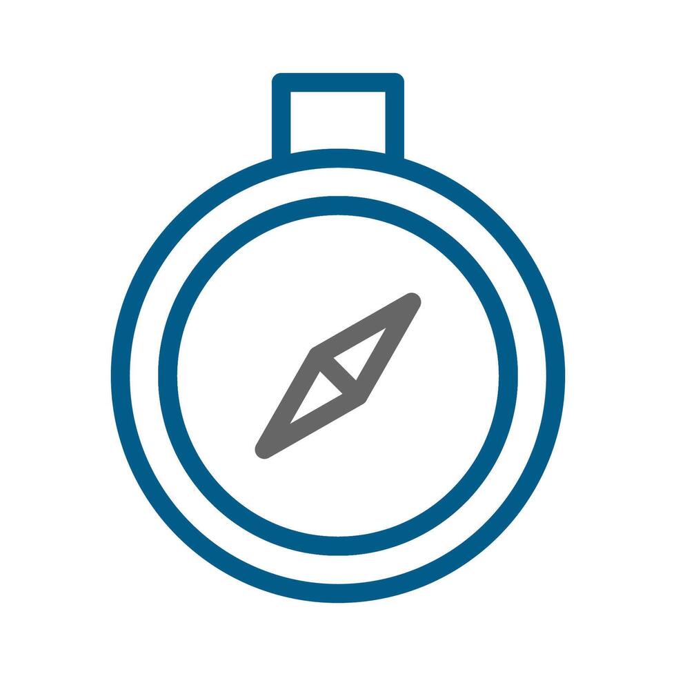 Compass icon, navigation and direction concept, flat design illustration. vector