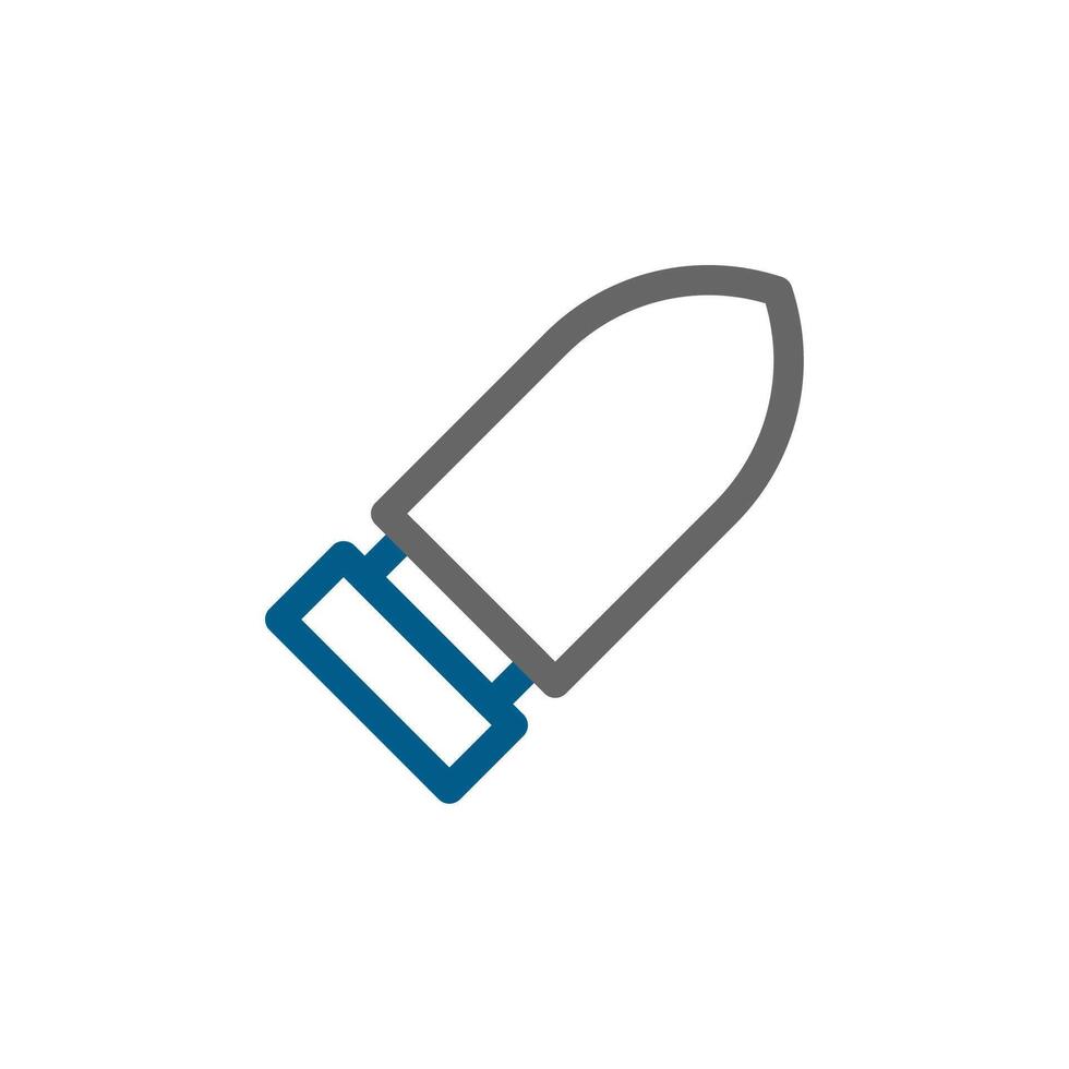Bullet icon. Concept of war, conflict, and danger. vector