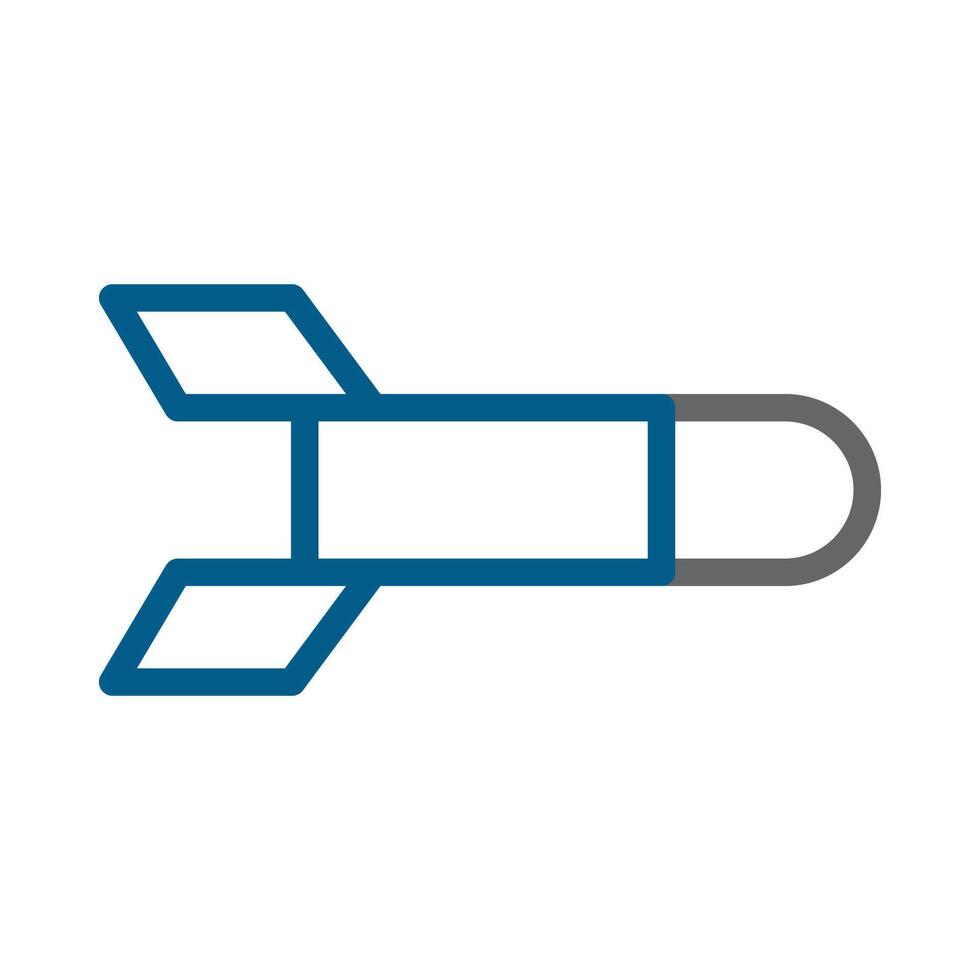 Missile icon, concept of weapon, war, and attack. vector