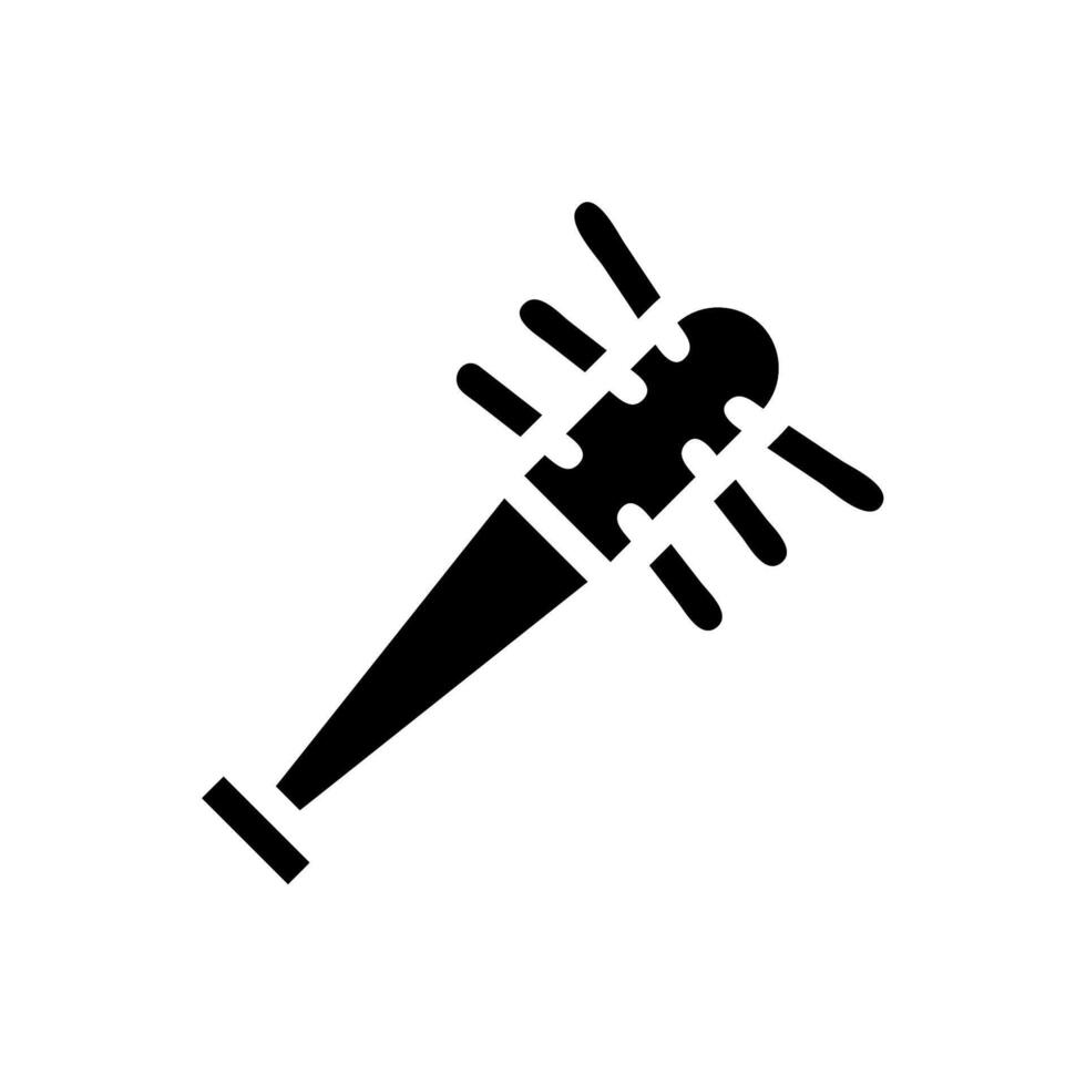 Spiked bat weapon icon. Concept of violence, crime, and danger. vector