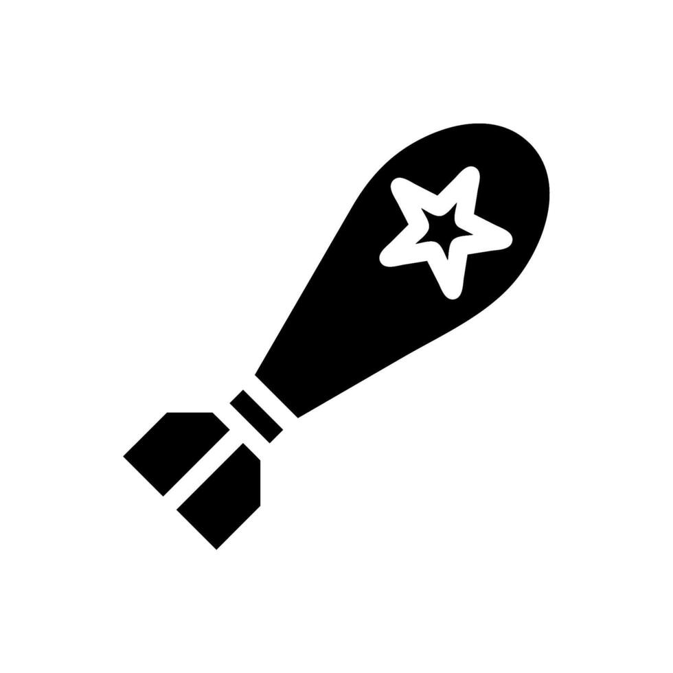 Isolated nuclear bomb icon. Concept of war, conflict, and danger. vector