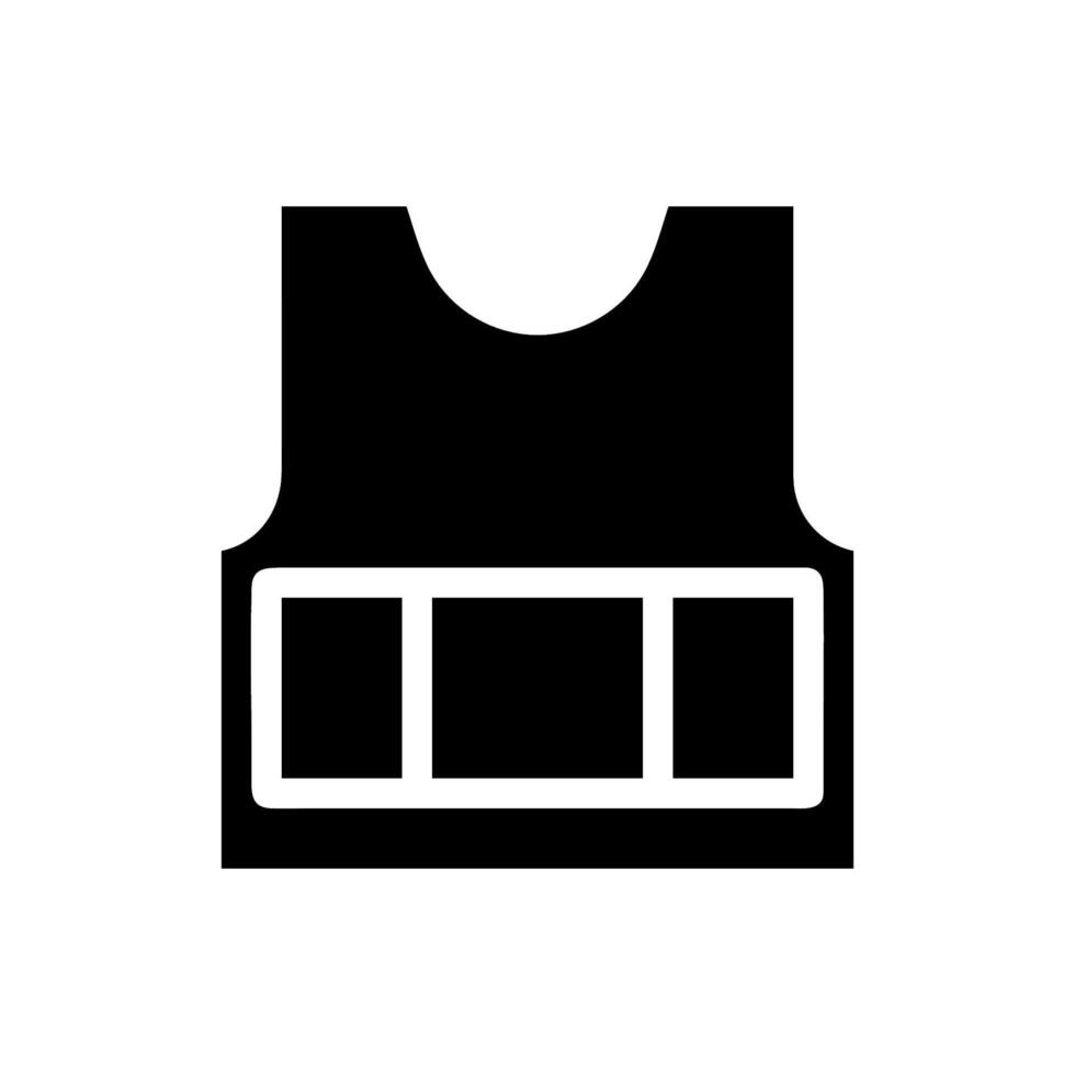 Bulletproof vest icon. Concept of safety, security, and protection. vector