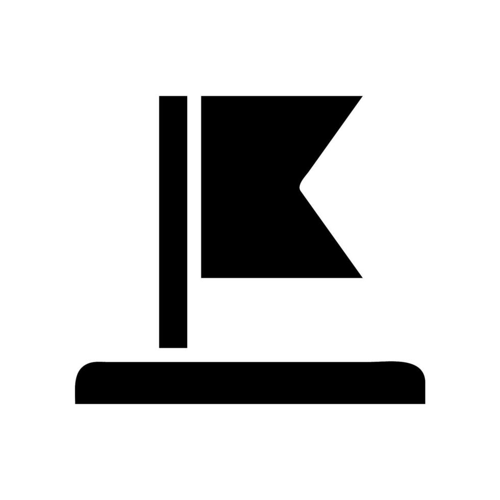 Simple black flag icon. Concept of achievement, goal, and success. vector