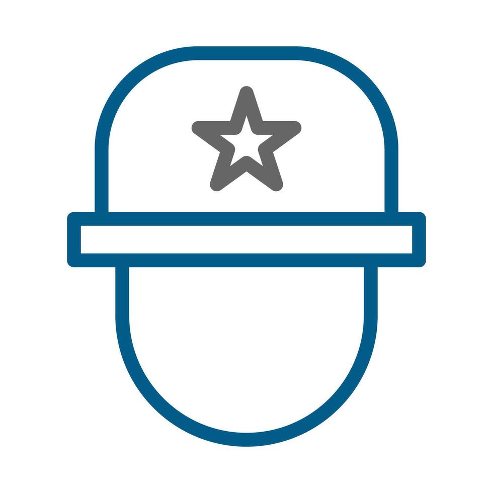 Police officer icon with star. Concept of law enforcement, security, and protection. vector