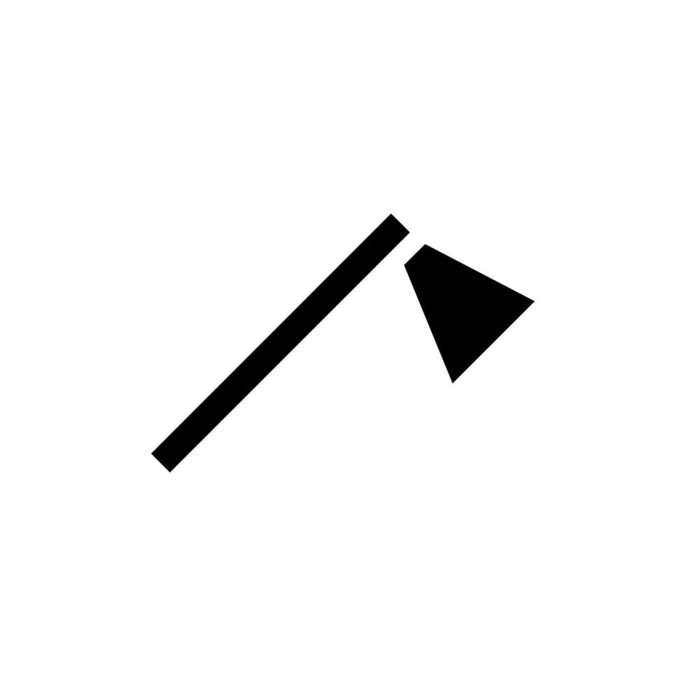 Axe icon silhouette. Concept of work tool, carpentry, and lumberjack. vector
