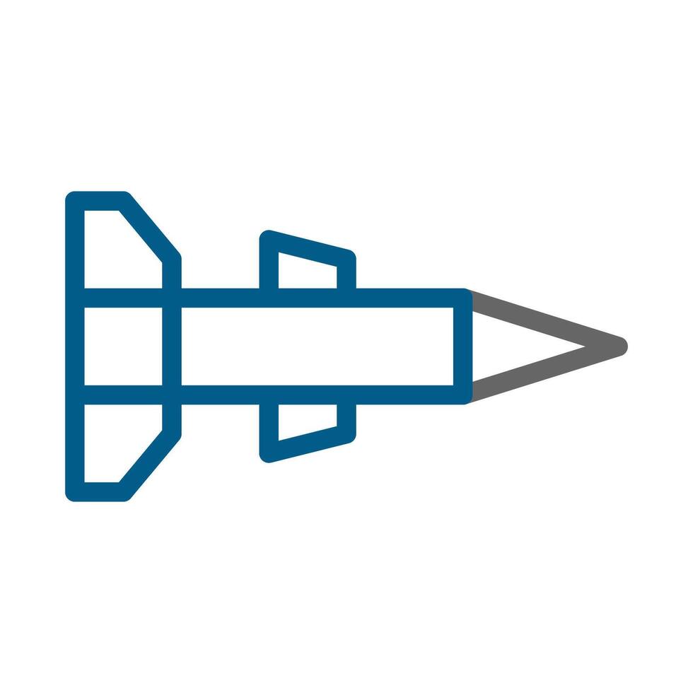 Missile icon, concept of war, weapon, and military. vector
