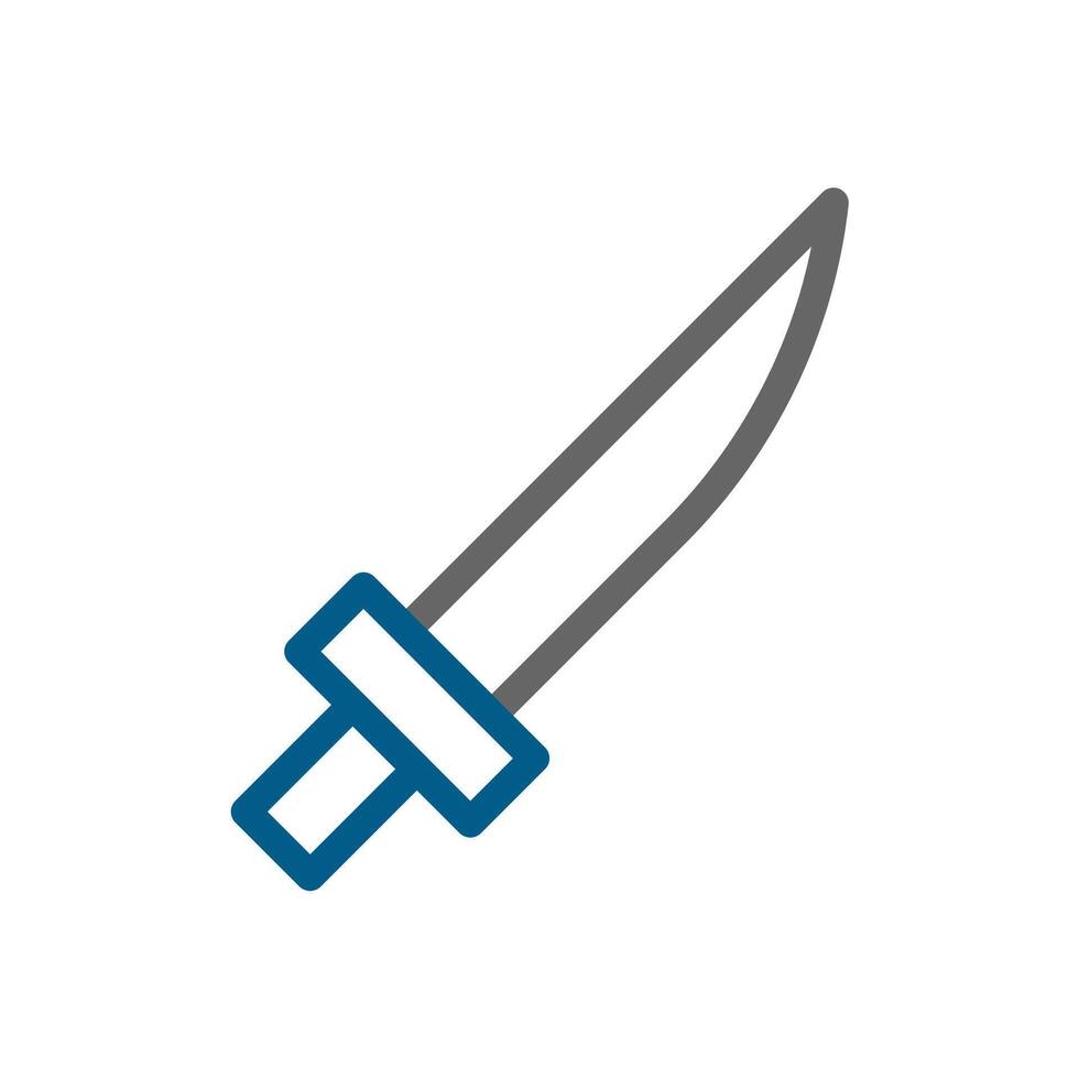 Sharp knife icon. Concept of danger, weapon, and violence. vector