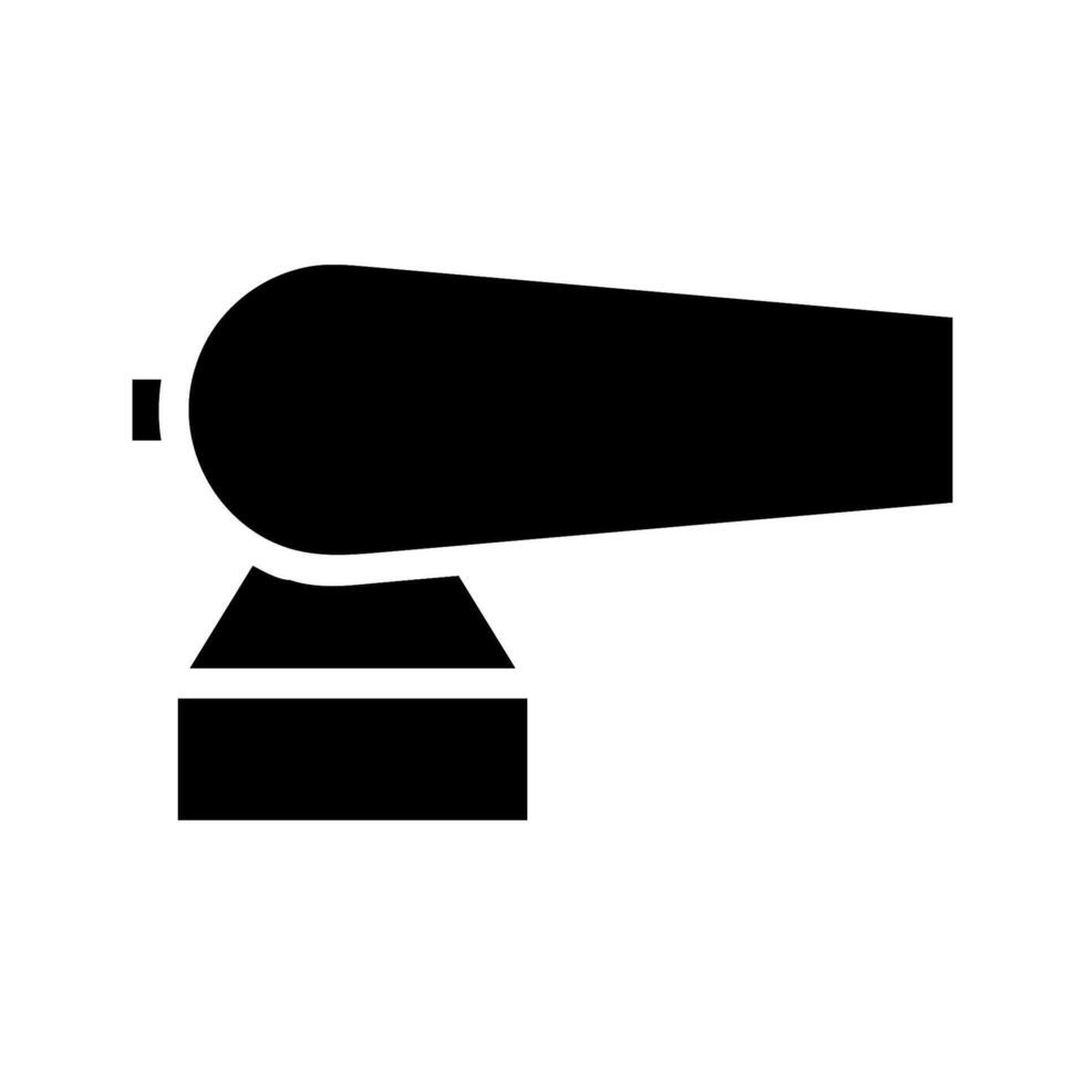 Cannon silhouette icon. Concept of war, weapon, and history. vector