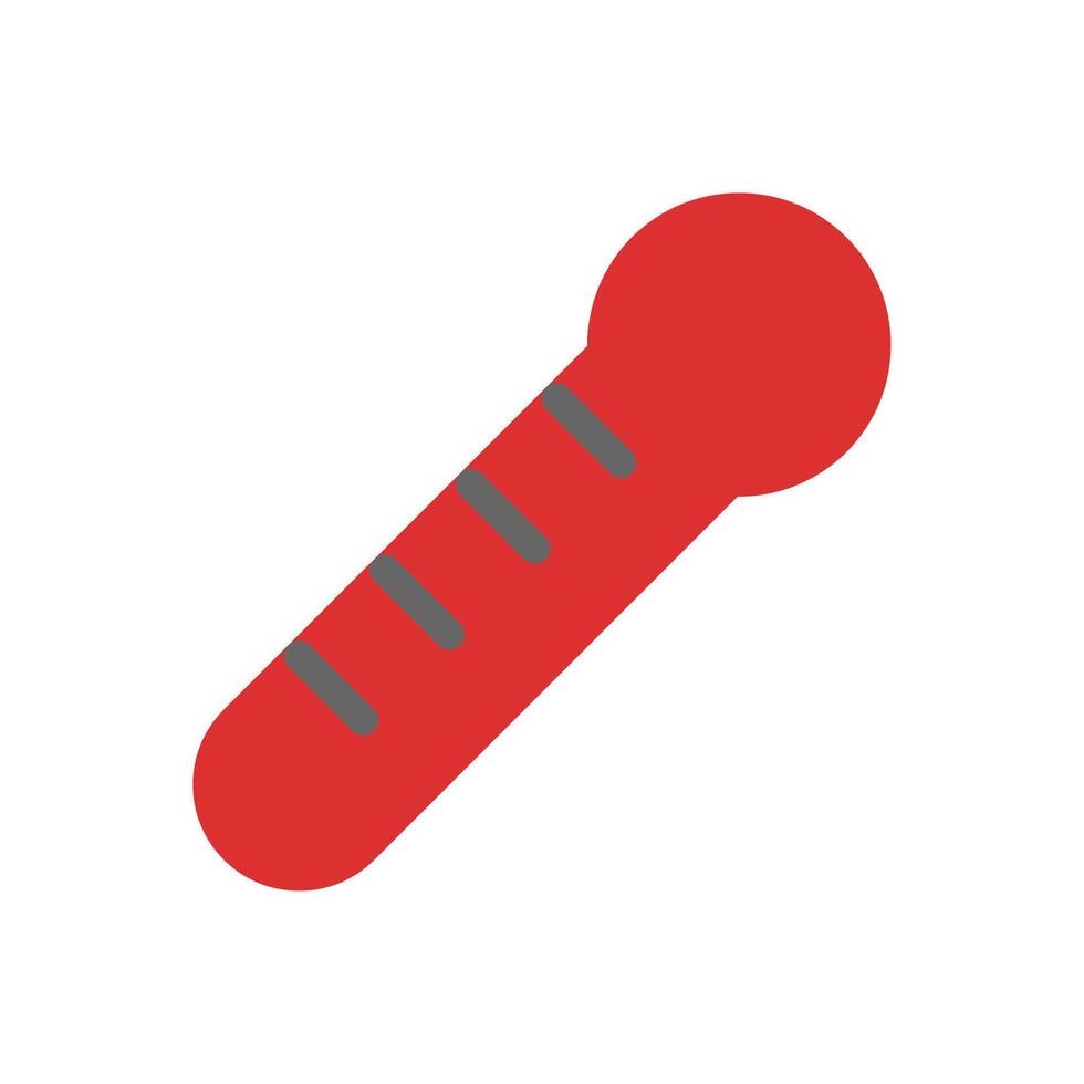 Red thermometer icon. Concept of temperature, fever, and illness. vector