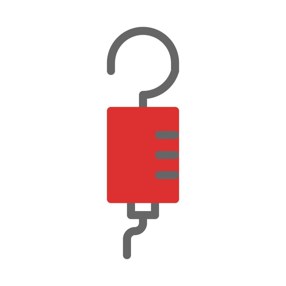 Infusion bag with blood. Concept of blood donation, transfusion, and healthcare. vector