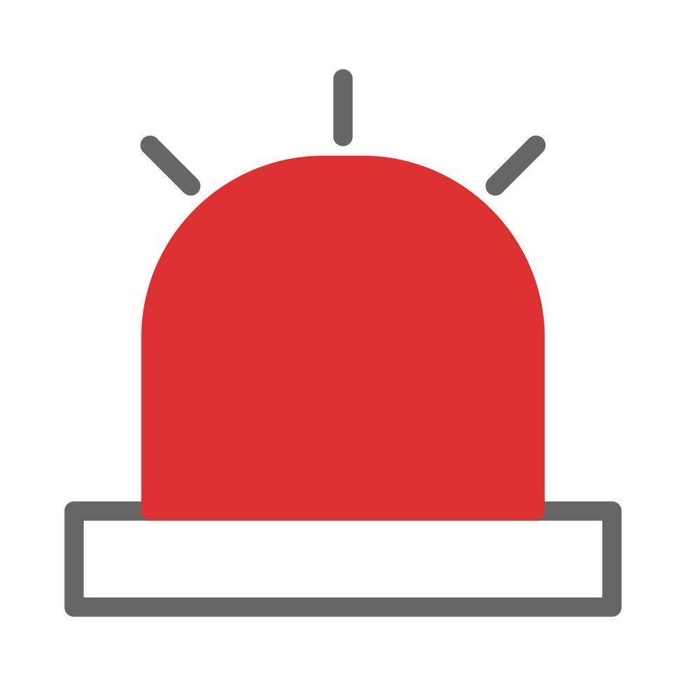Red emergency light icon. Concept of emergency, alert, and alarm. vector