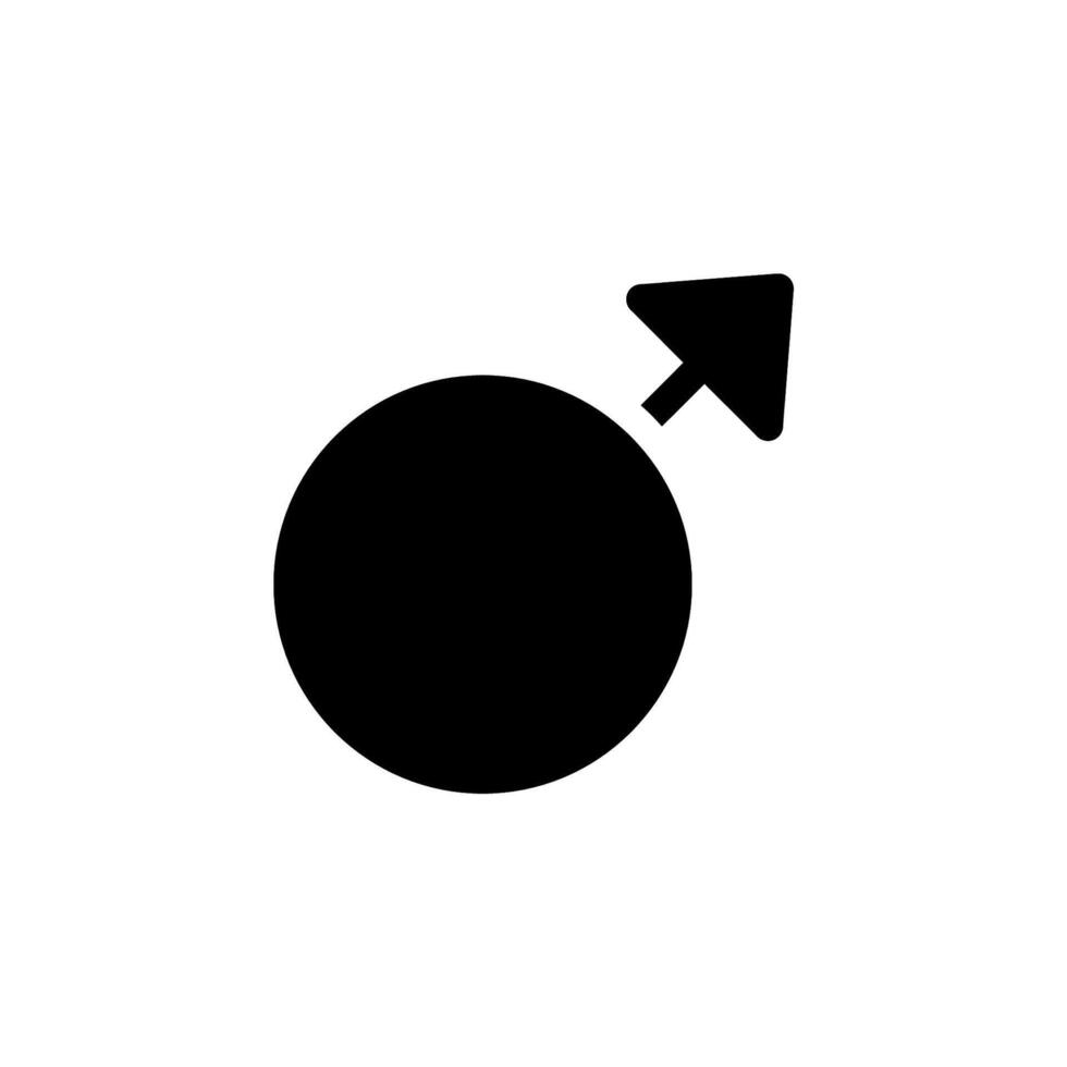 Male gender symbol. Concept of masculinity, gender identity, and men's health. vector