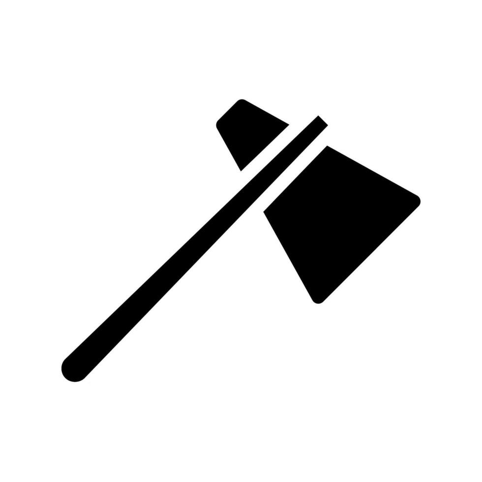 Axe silhouette icon. Concept of carpentry, lumberjack, and woodwork. vector