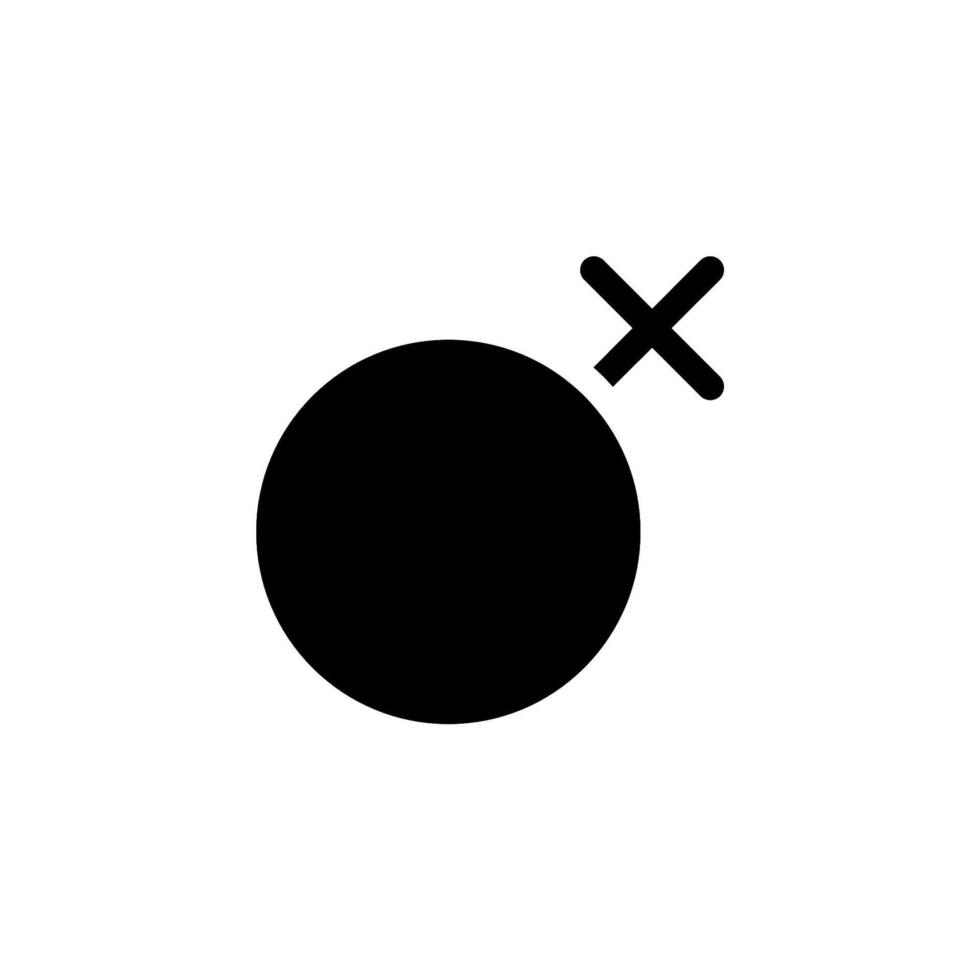 Black and white symbol of a circle with a cross. Concept of error, mistake, and incorrect. vector