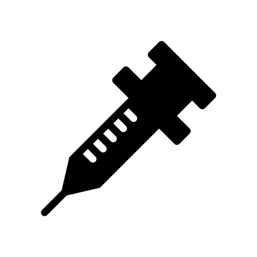 Syringe icon for injection or vaccination. Concept of medical treatment and healthcare. vector