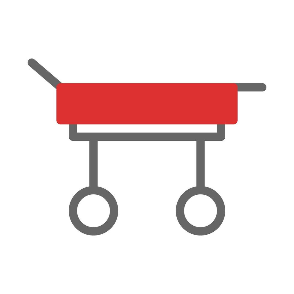 Stretcher icon for medical and healthcare. Concept of emergency, patient transport, and hospital. vector