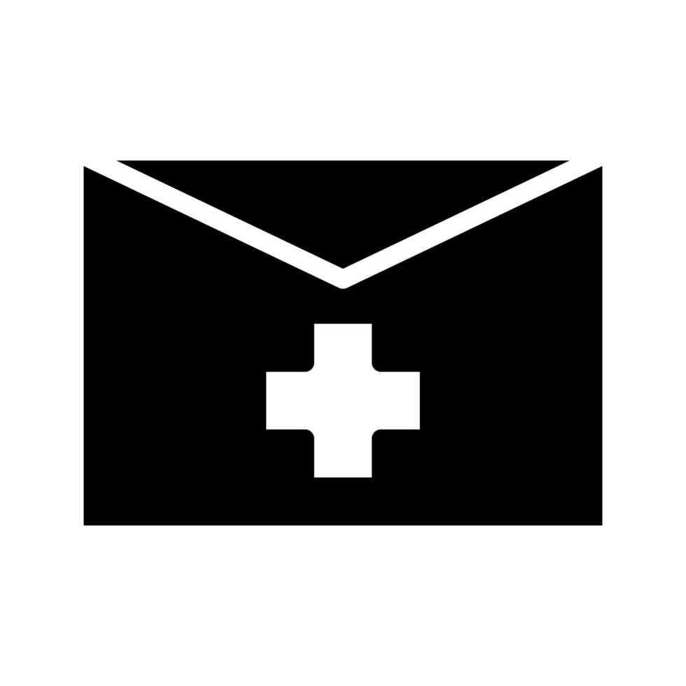 Medical email icon. Concept of healthcare, communication, and online doctor. vector