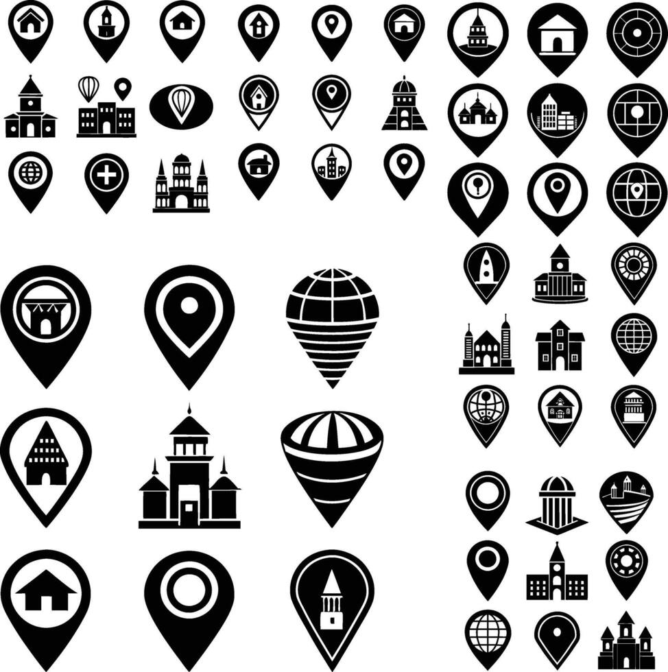 location address logo icon. vector