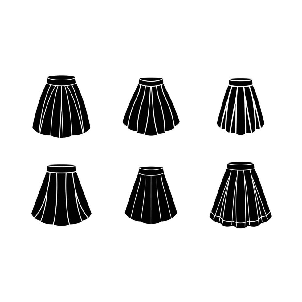 Skirt Icon - and Linocut Silhouette Design vector