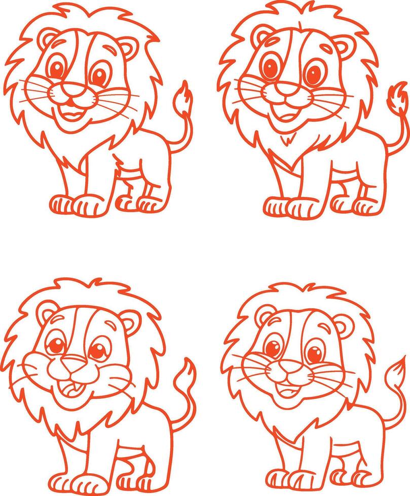 Tiger Drawn silhouette Art vector
