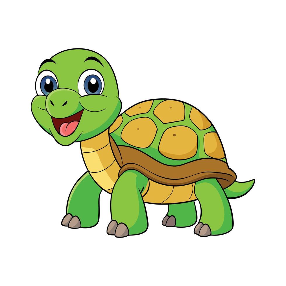 Adorable Cartoon Tortoise vector