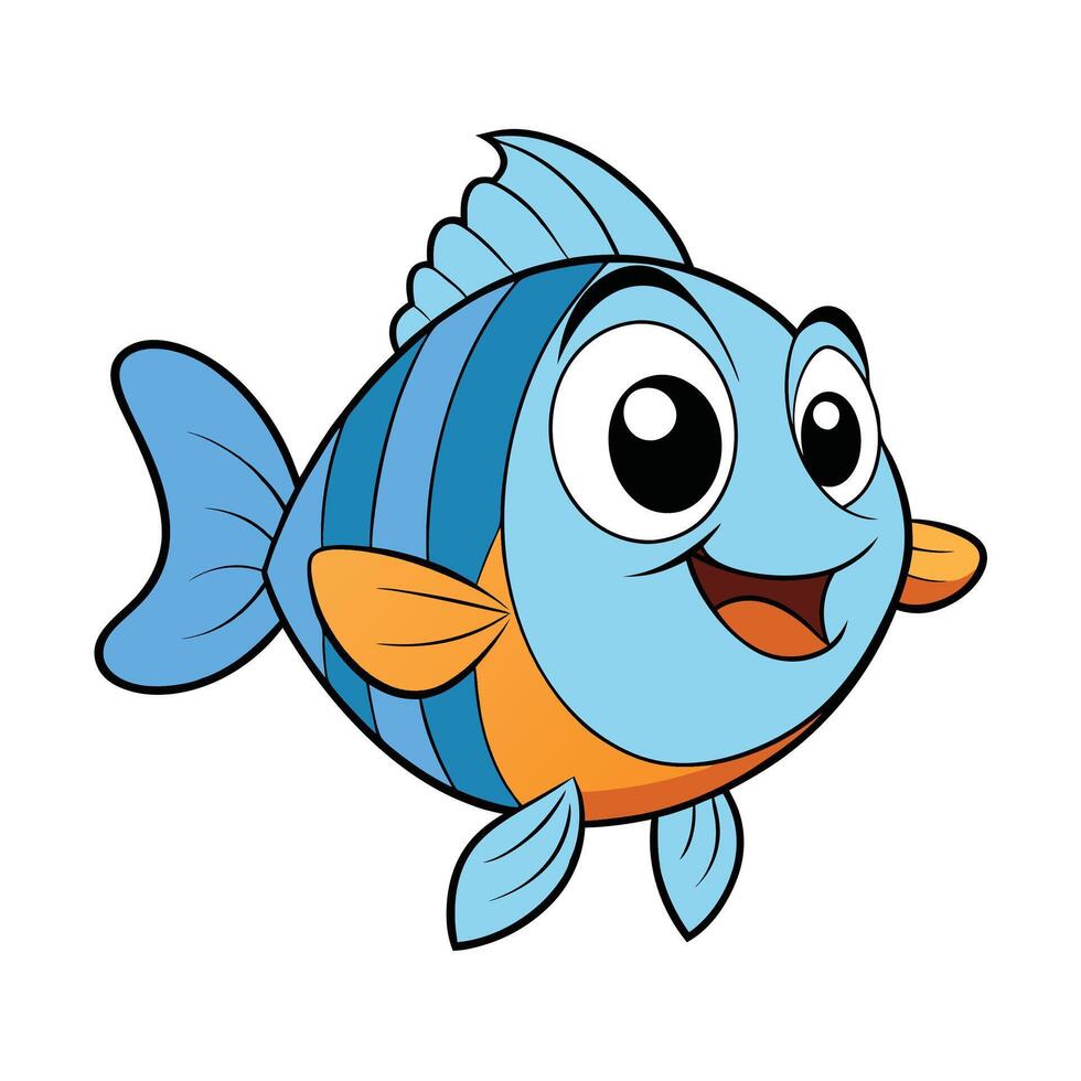 A Cute Bluegill Fish with Big Eyes vector