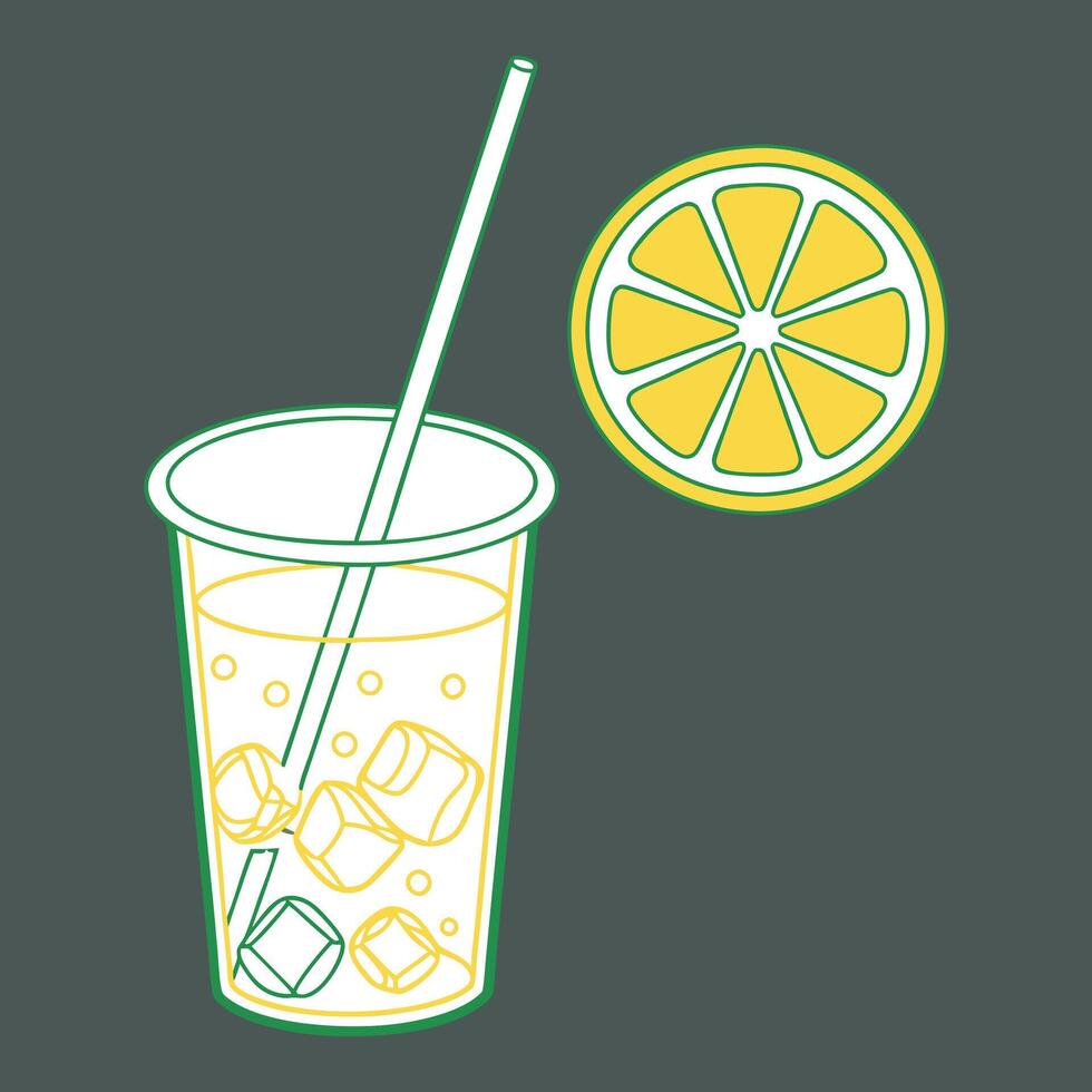 Soda soft drink fruit graphic cup vector