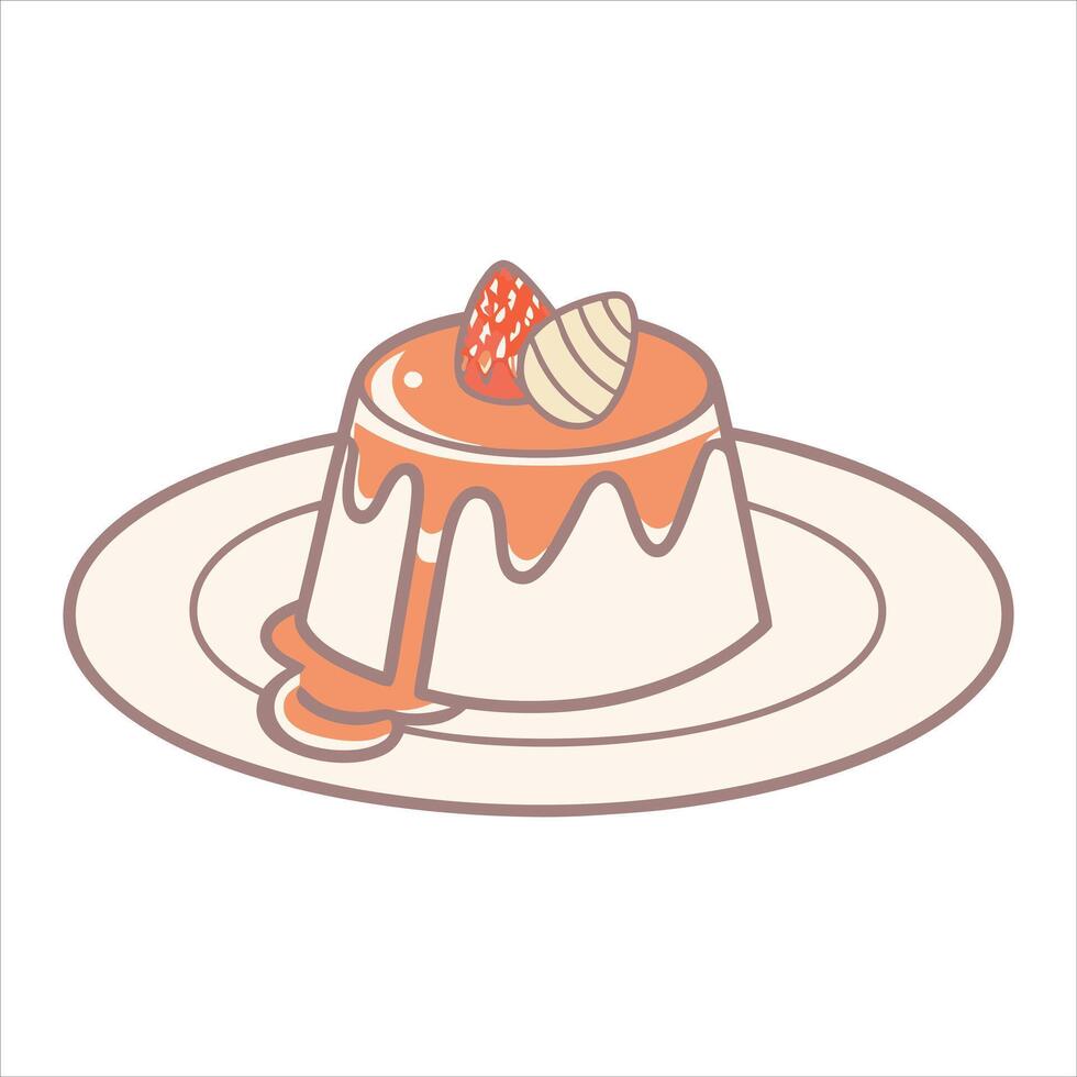 Collection of cakes pies and desserts for all letters of alphabet Letter F flan Isolated vector