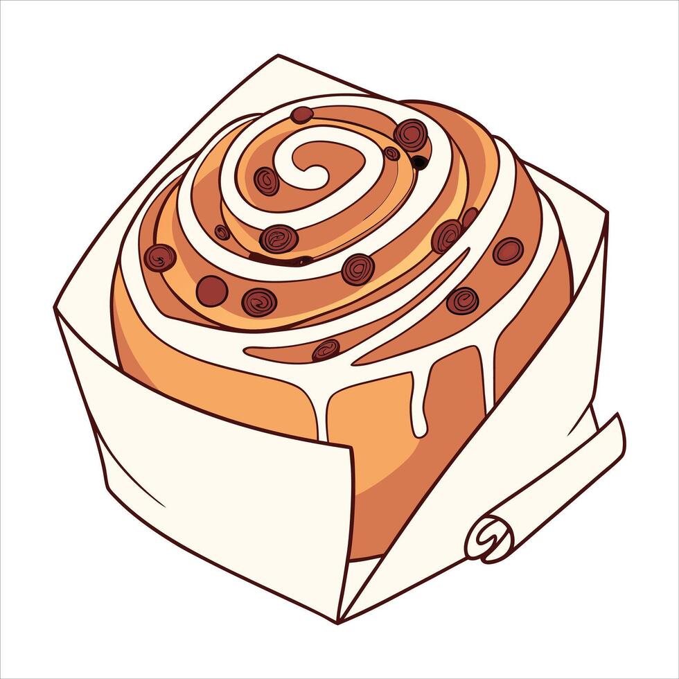 Golden Crepes, Rich Chocolate A Street Food Classic vector