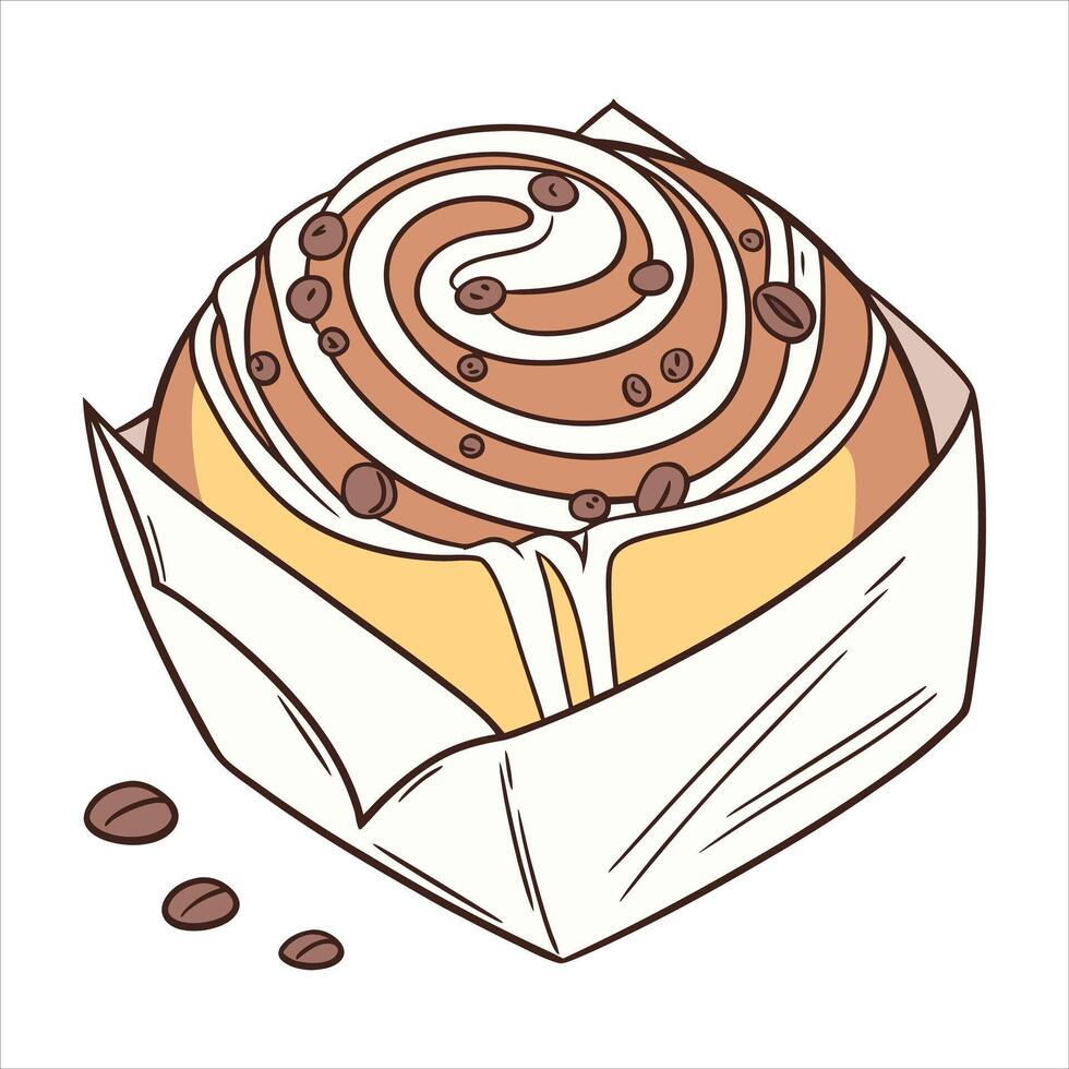 Golden Crepes with a Chocolate Surprise vector