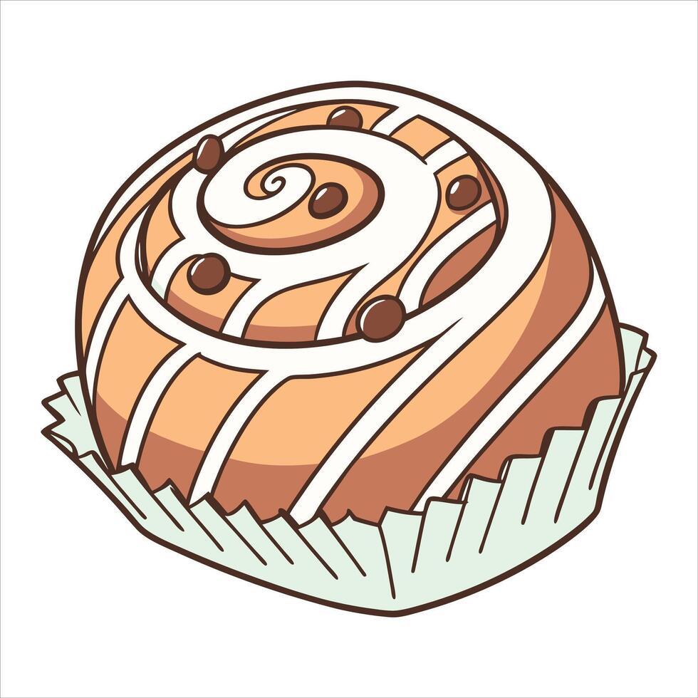 Chocolate Swirl Delight The Ultimate Crepe Roll vector
