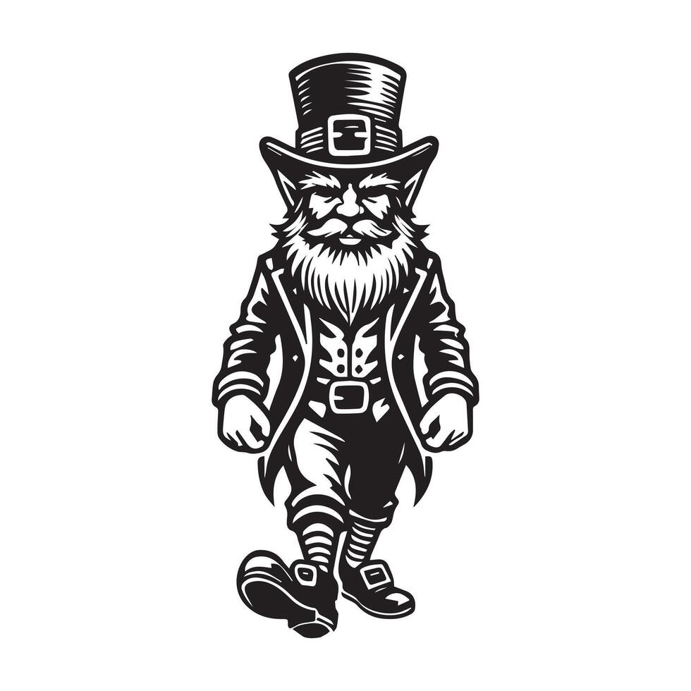 Leprechaun with a Rainbow Wand vector