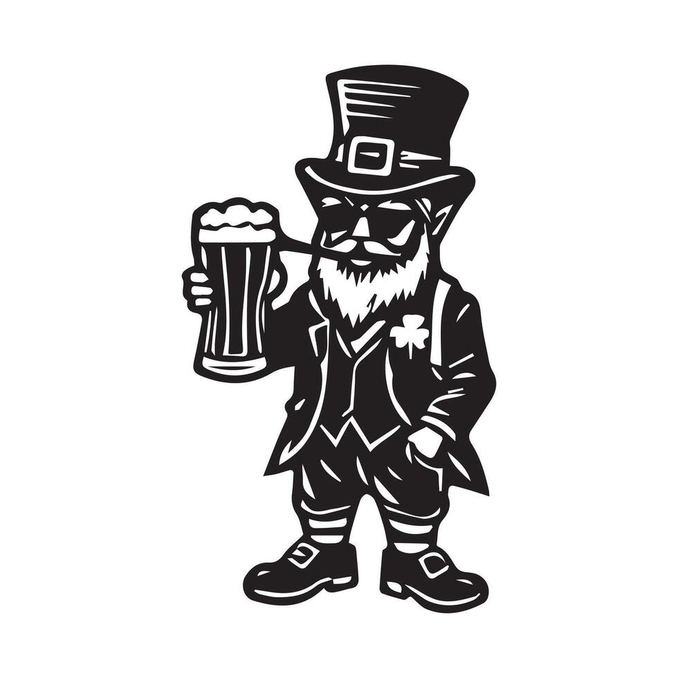Mischievous Gold-Stealing Leprechaun vector