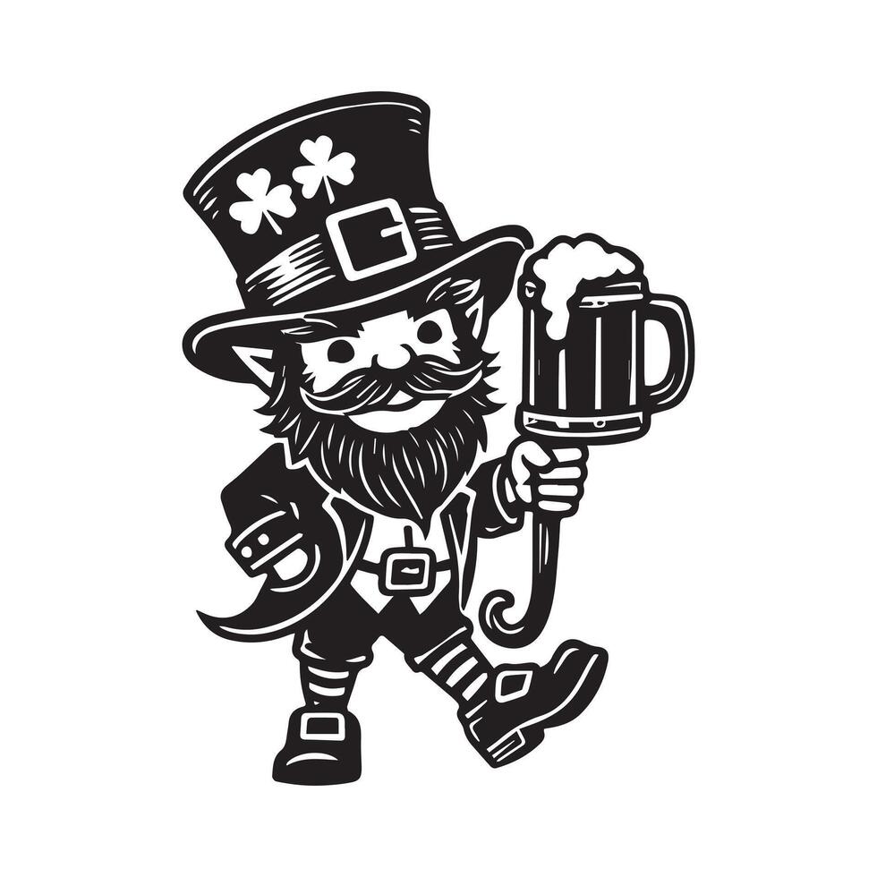 Leprechaun in a Treasure Trove vector