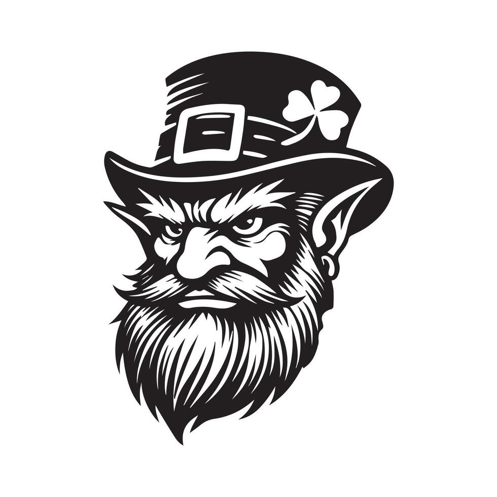 Leprechaun with a Gold-Lined Ha vector