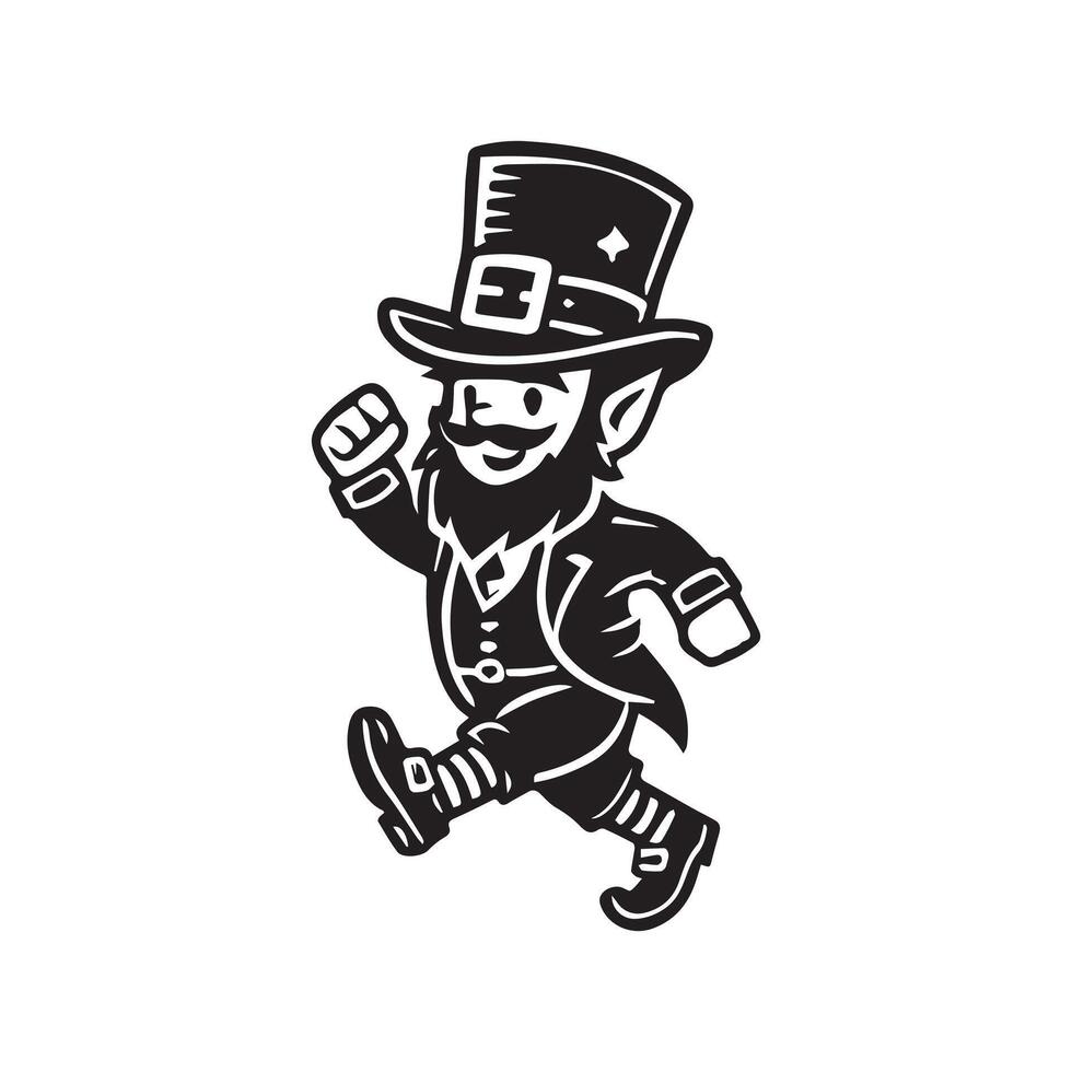Leprechaun with Shamrock vector