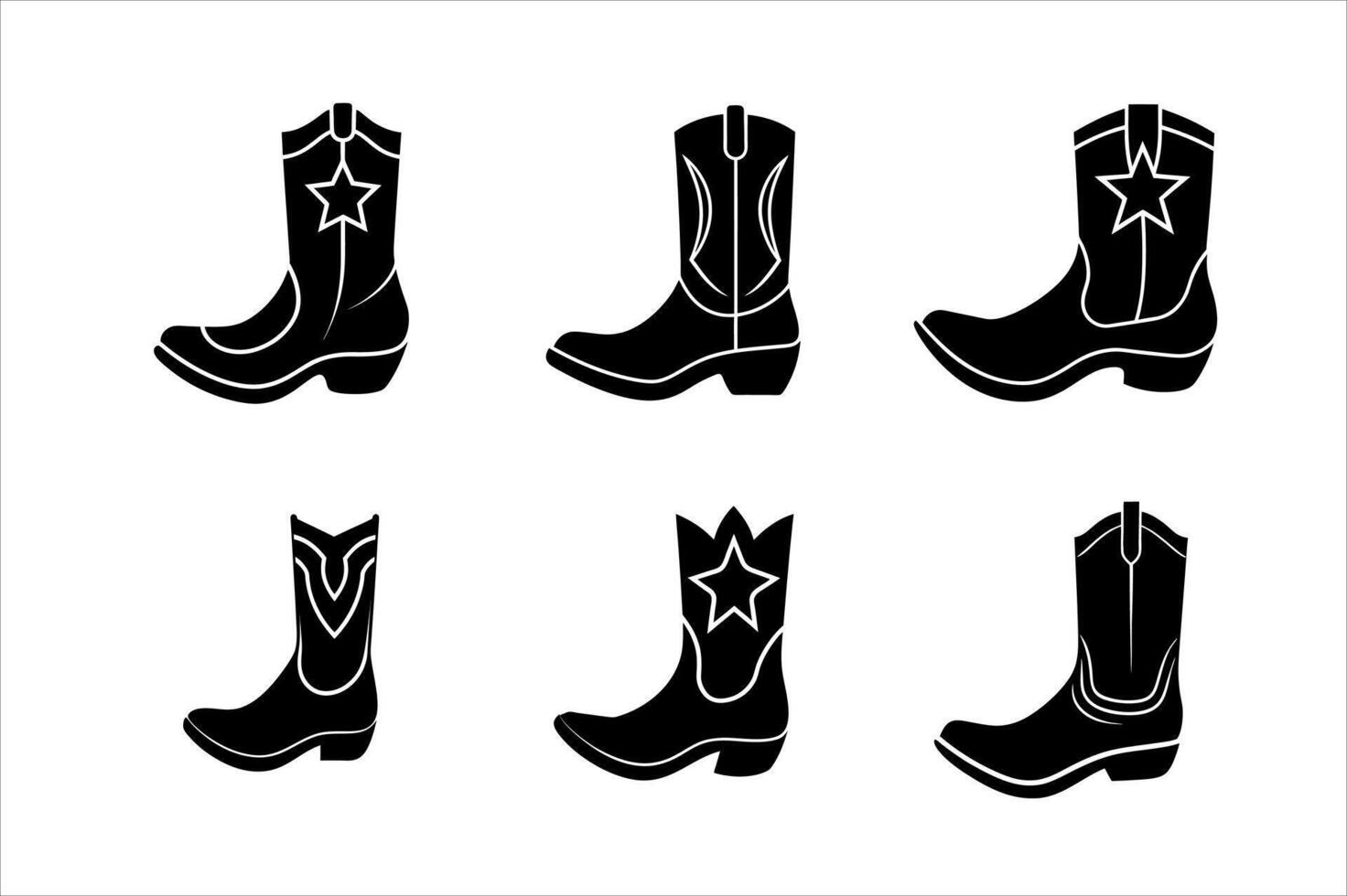 Illustration of Various Cowboy Boots vector