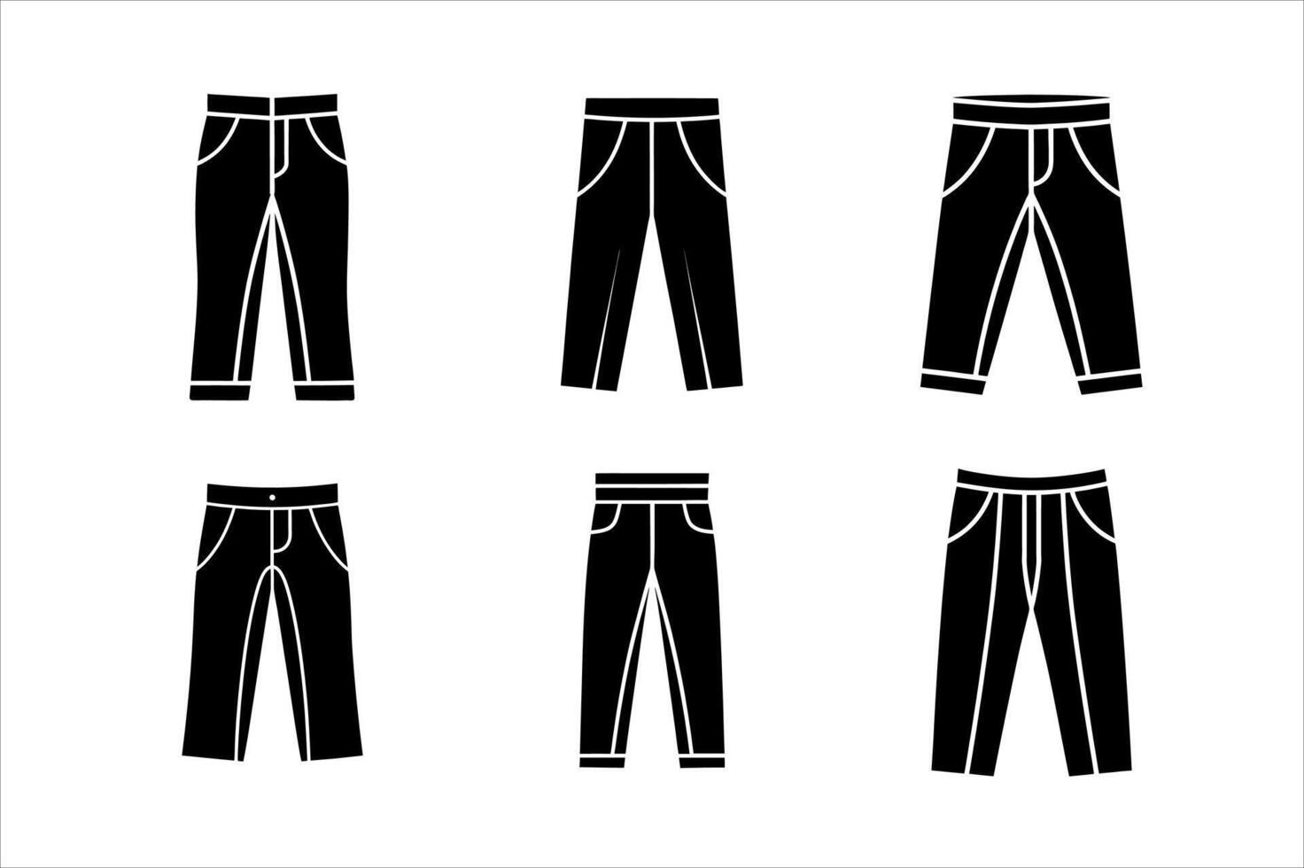 pant silhouette icon vector