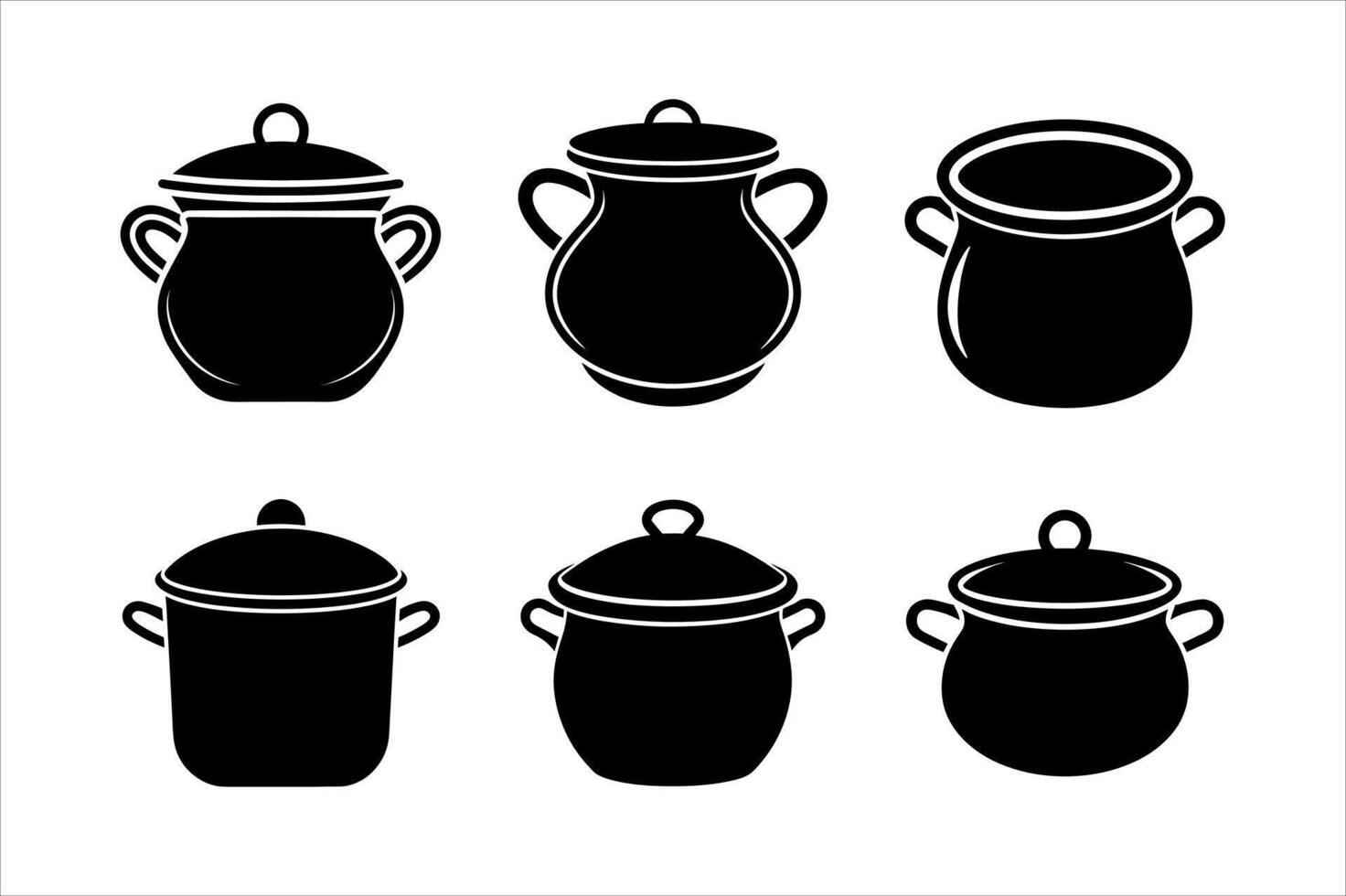 pot silhouette icon design vector