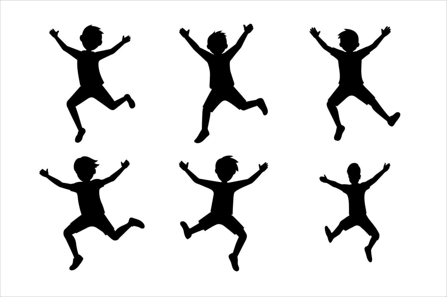 children jumping man icon vector