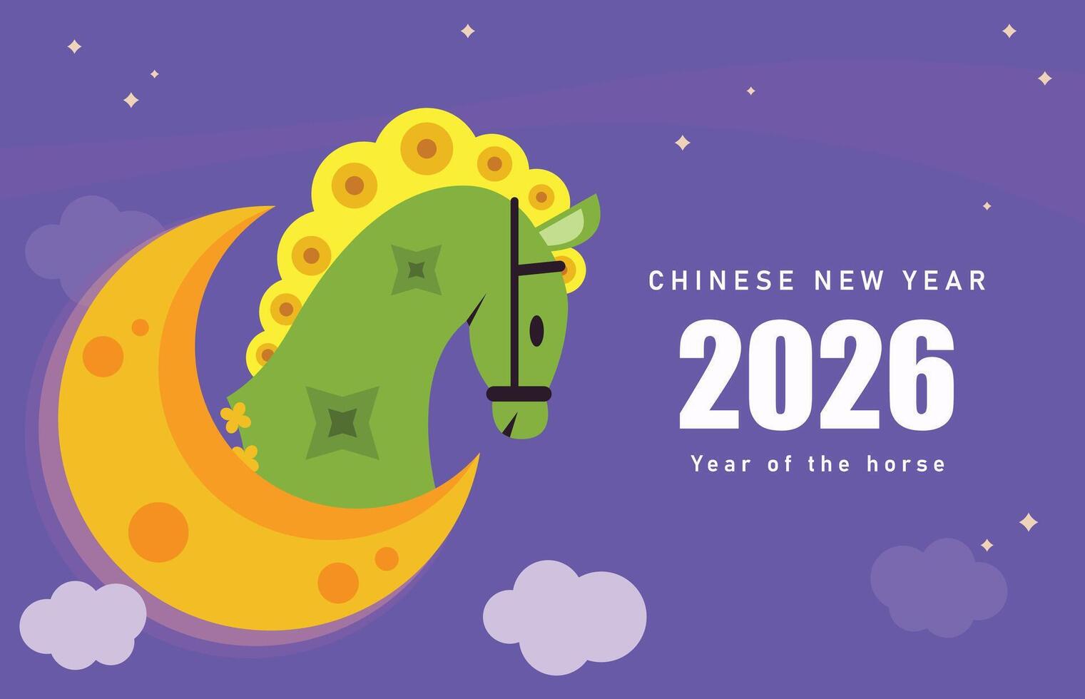 Chinese New Year 2026 , happy New Year 2026, Chines Horse, Symbol of New year 2026 print design with animal, greeting card template, abstract poster vector